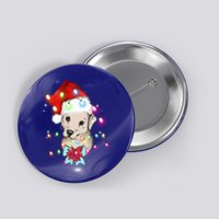 Christmas Lights Labrador Retriever Funny Xmas Cute Gift Button