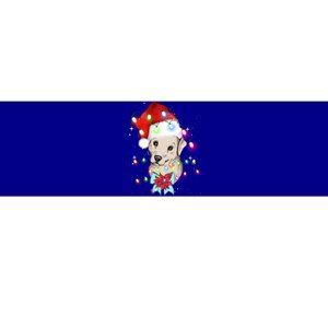 Christmas Lights Labrador Retriever Funny Xmas Cute Gift Bumper Sticker