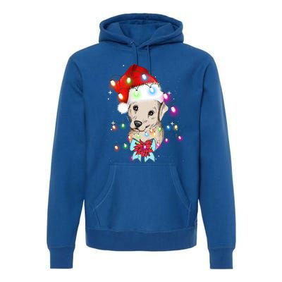 Christmas Lights Labrador Retriever Funny Xmas Cute Gift Premium Hoodie