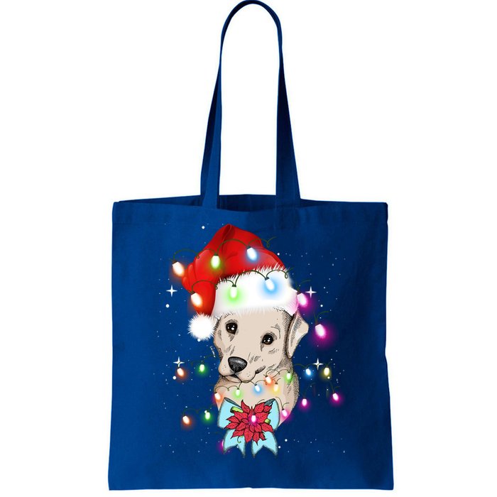 Christmas Lights Labrador Retriever Funny Xmas Cute Gift Tote Bag