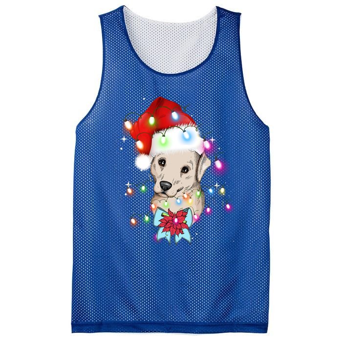 Christmas Lights Labrador Retriever Funny Xmas Cute Gift Mesh Reversible Basketball Jersey Tank