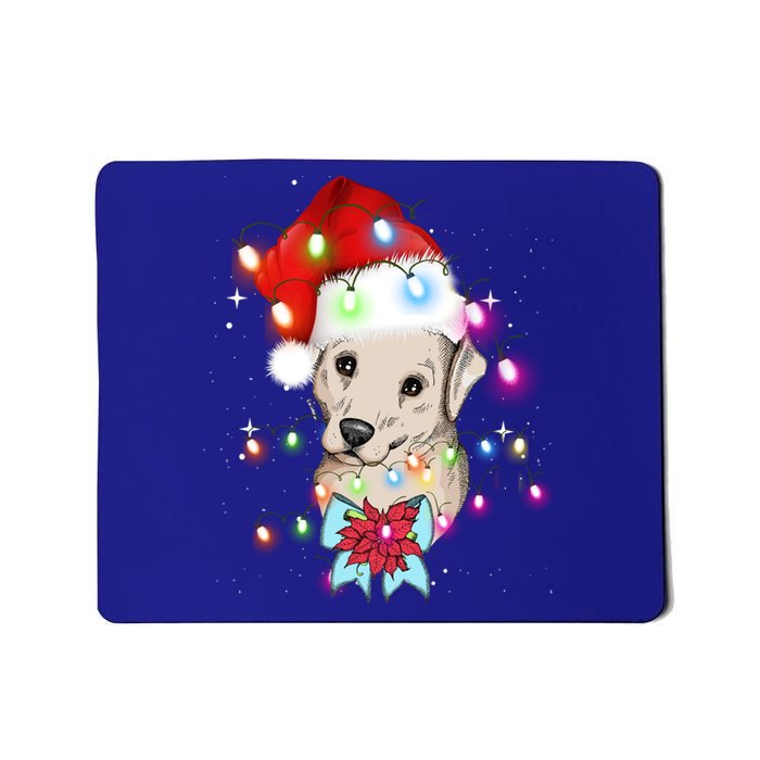 Christmas Lights Labrador Retriever Funny Xmas Cute Gift Mousepad