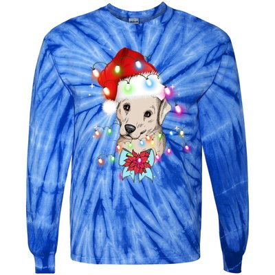 Christmas Lights Labrador Retriever Funny Xmas Cute Gift Tie-Dye Long Sleeve Shirt