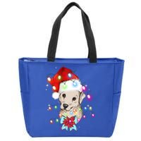 Christmas Lights Labrador Retriever Funny Xmas Cute Gift Zip Tote Bag