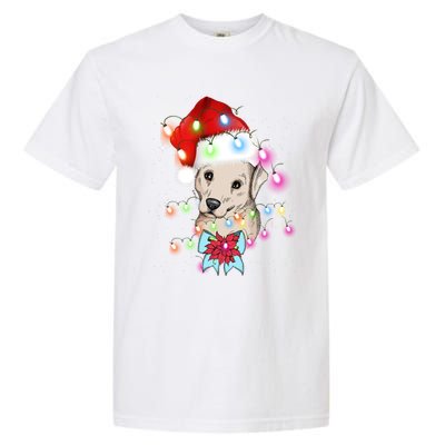 Christmas Lights Labrador Retriever Funny Xmas Cute Gift Garment-Dyed Heavyweight T-Shirt