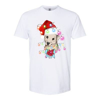 Christmas Lights Labrador Retriever Funny Xmas Cute Gift Softstyle CVC T-Shirt