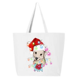 Christmas Lights Labrador Retriever Funny Xmas Cute Gift 25L Jumbo Tote