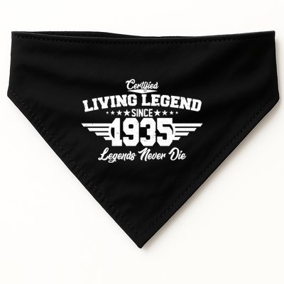 Certified Living Legend Since 1935 Legends Never Die 90th Birthday USA-Made Doggie Bandana