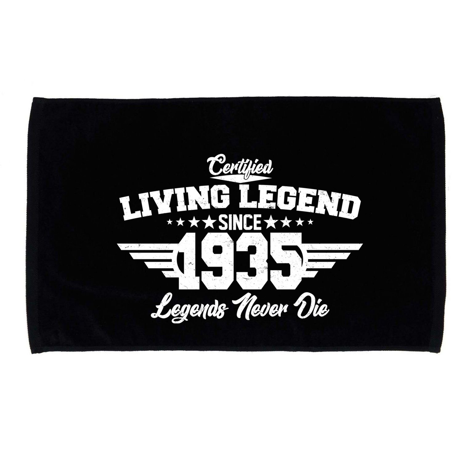 Certified Living Legend Since 1935 Legends Never Die 90th Birthday Microfiber Hand Towel