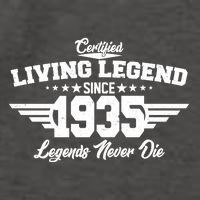 Certified Living Legend Since 1935 Legends Never Die 90th Birthday Vector Backpack