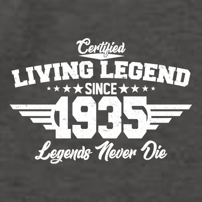 Certified Living Legend Since 1935 Legends Never Die 90th Birthday Vector Backpack