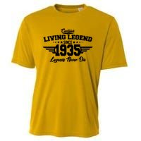 Certified Living Legend Since 1935 Legends Never Die 90th Birthday Cooling Performance Crew T-Shirt