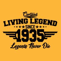 Certified Living Legend Since 1935 Legends Never Die 90th Birthday Cooling Performance Crew T-Shirt