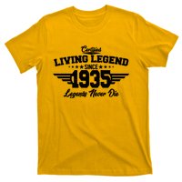 Certified Living Legend Since 1935 Legends Never Die 90th Birthday T-Shirt