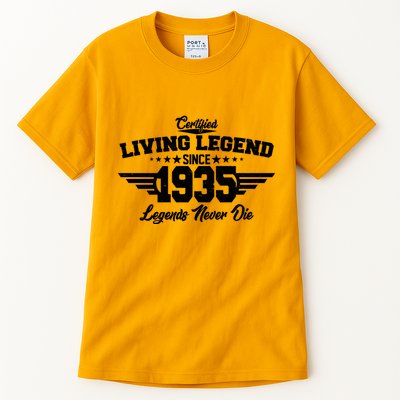 Certified Living Legend Since 1935 Legends Never Die 90th Birthday Tall T-Shirt