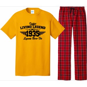 Certified Living Legend Since 1935 Legends Never Die 90th Birthday Pajama Set