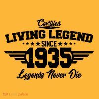 Certified Living Legend Since 1935 Legends Never Die 90th Birthday Baby Bodysuit