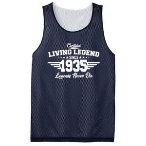 Certified Living Legend Since 1935 Legends Never Die 90th Birthday Mesh Reversible Basketball Jersey Tank