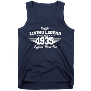 Certified Living Legend Since 1935 Legends Never Die 90th Birthday Tank Top