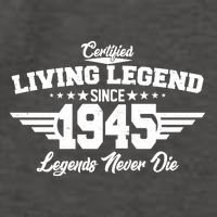 Certified Living Legend Since 1945 Legends Never Die 80th Birthday Vector Backpack