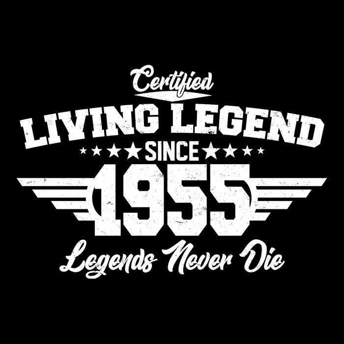 Certified Living Legend Since 1955 Legends Never Die 70th Birthday Flatbill Hat