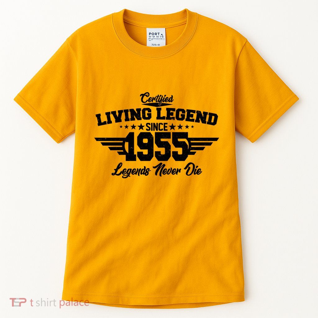 Certified Living Legend Since 1955 Legends Never Die 70th Birthday Tall T-Shirt