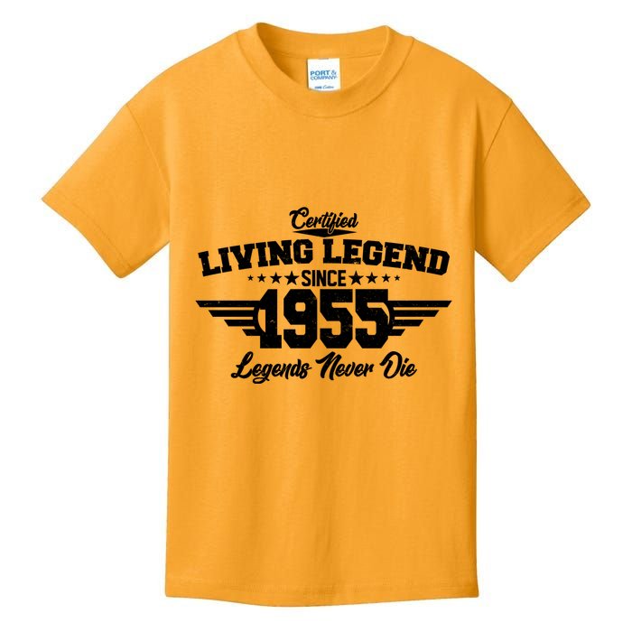 Certified Living Legend Since 1955 Legends Never Die 70th Birthday Kids T-Shirt