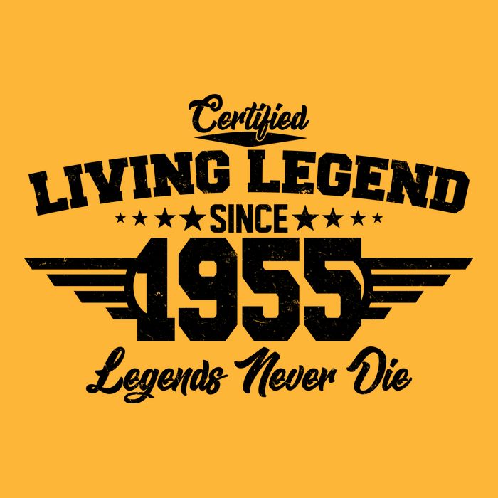 Certified Living Legend Since 1955 Legends Never Die 70th Birthday Kids T-Shirt
