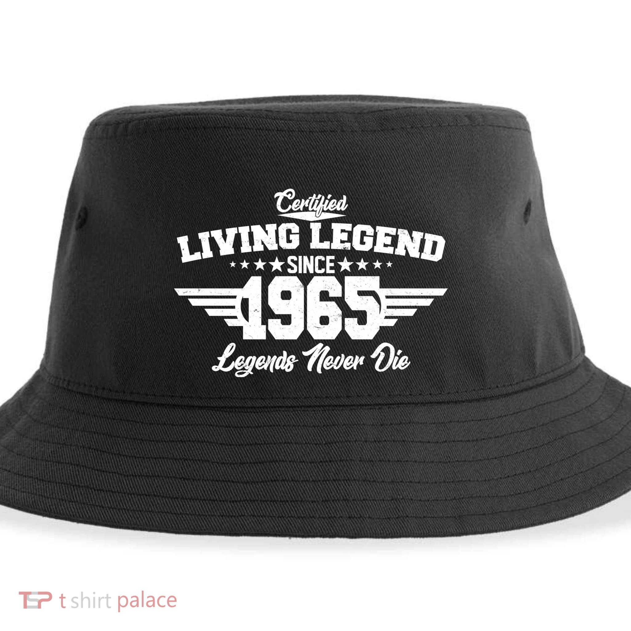 Certified Living Legend Since 1965 Legends Never Die 60th Birthday Sustainable Bucket Hat