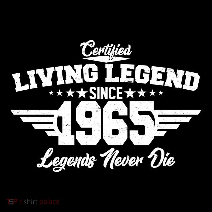 Certified Living Legend Since 1965 Legends Never Die 60th Birthday Women's V-Neck T-Shirt