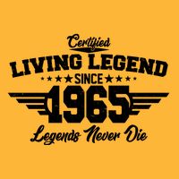 Certified Living Legend Since 1965 Legends Never Die 60th Birthday Cooling Performance Crew T-Shirt