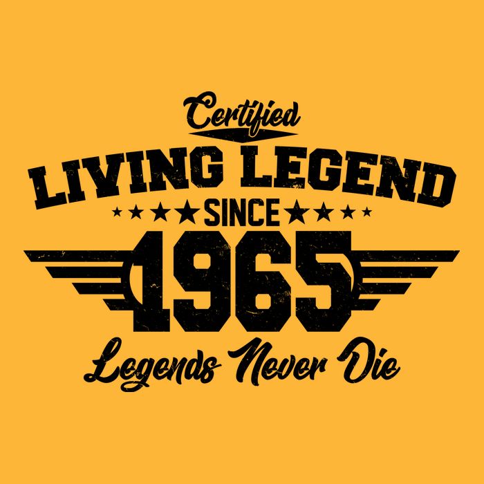 Certified Living Legend Since 1965 Legends Never Die 60th Birthday Cooling Performance Crew T-Shirt