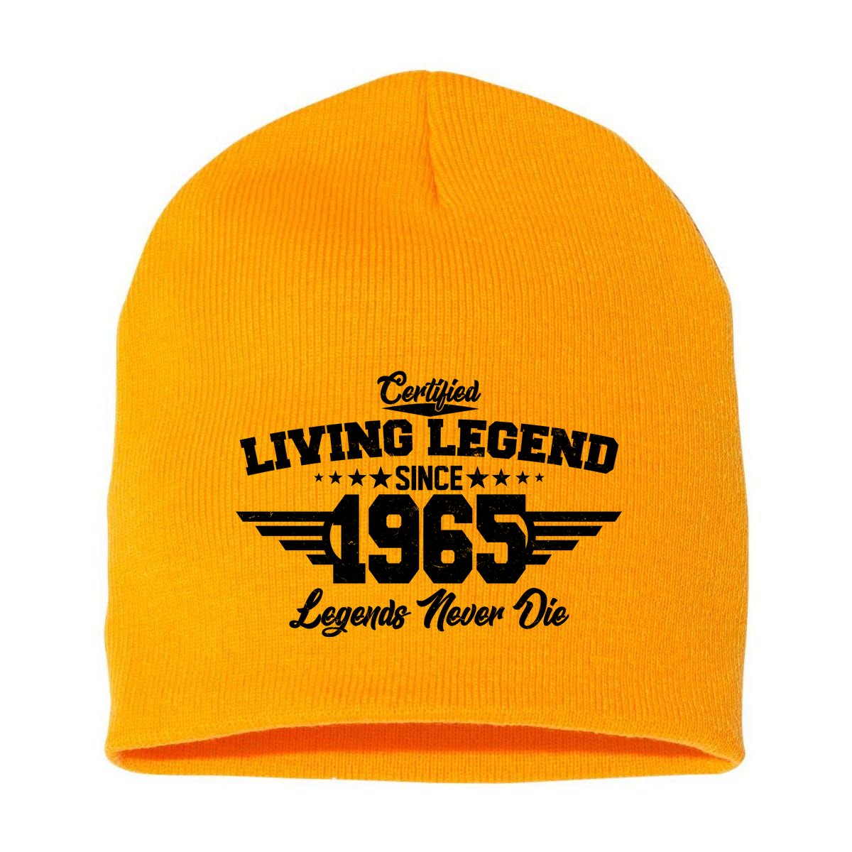 Certified Living Legend Since 1965 Legends Never Die 60th Birthday Short Acrylic Beanie