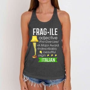 Christmas Leg Lamp Fragile Definition Funny Major Award Tee Women's Knotted Racerback Tank