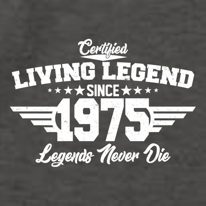 Certified Living Legend Since 1975 Legends Never Die 50th Birthday Vector Backpack