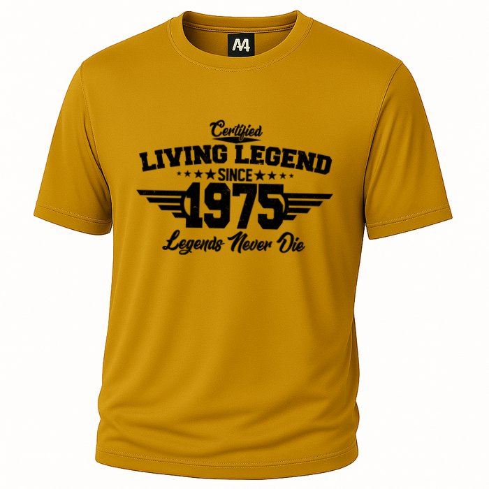 Certified Living Legend Since 1975 Legends Never Die 50th Birthday Performance Shirt