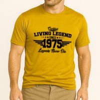 Certified Living Legend Since 1975 Legends Never Die 50th Birthday Performance Shirt