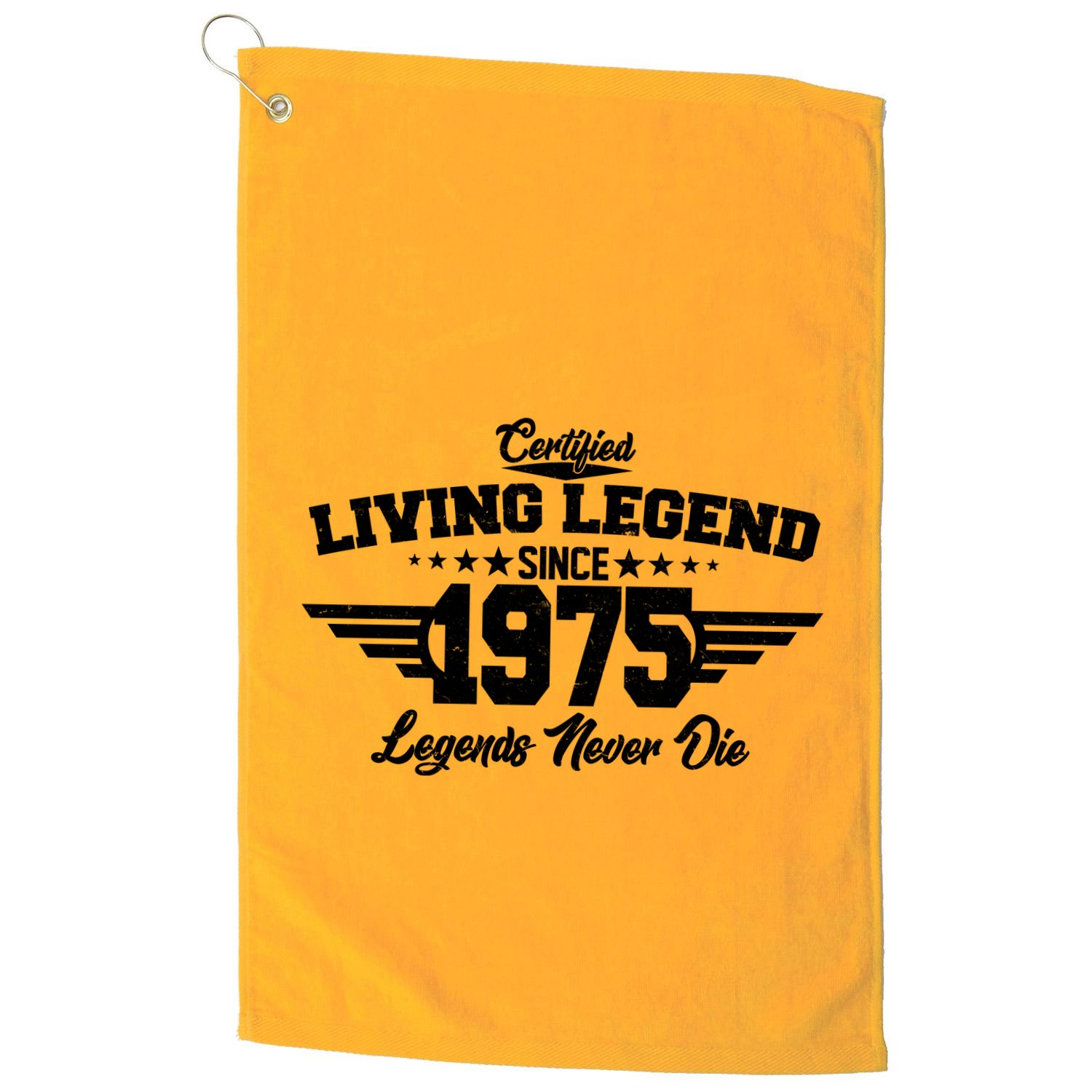 Certified Living Legend Since 1975 Legends Never Die 50th Birthday Golf Towel