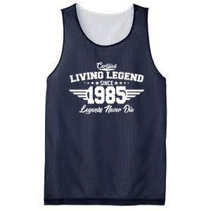 Certified Living Legend Since 1985 Legends Never Die 40th Birthday Mesh Reversible Basketball Jersey Tank