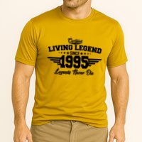 Certified Living Legend Since 1995 Legends Never Die 30th Birthday Cooling Performance Crew T-Shirt