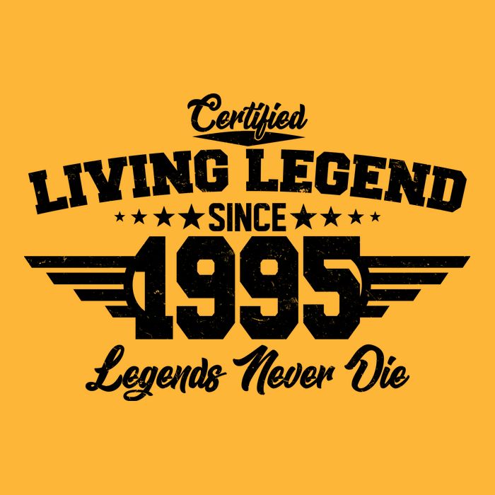 Certified Living Legend Since 1995 Legends Never Die 30th Birthday Cooling Performance Crew T-Shirt