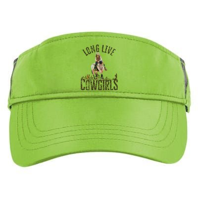 Cowgirls Long Live Wild West Cool Girls Country Girls Women Adult Drive Performance Visor