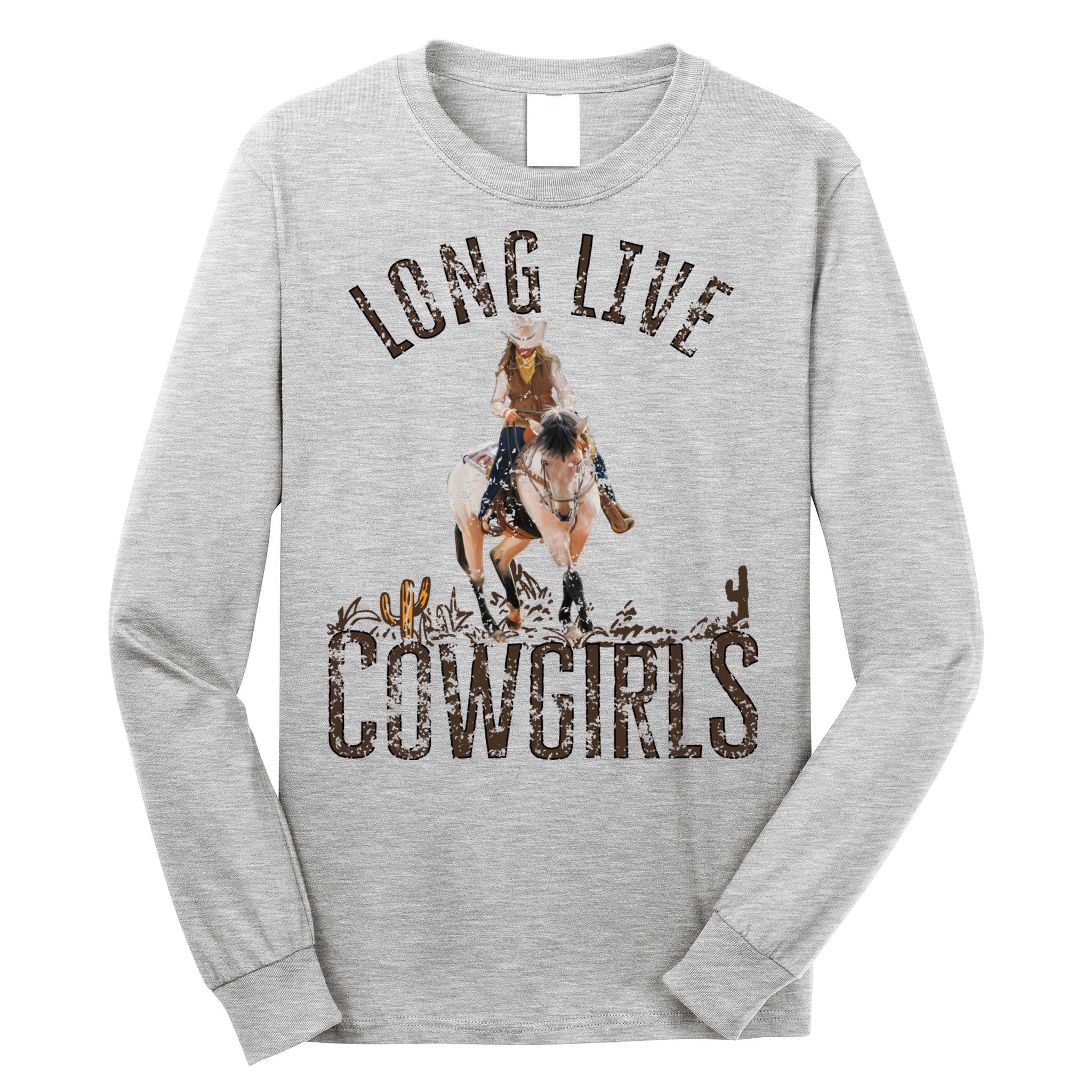 Cowgirls Long Live Wild West Cool Girls Country Girls Women Long Sleeve Shirt