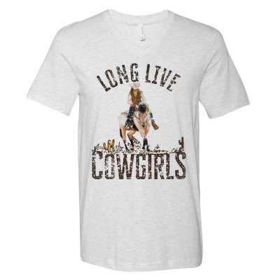 Cowgirls Long Live Wild West Cool Girls Country Girls Women V-Neck T-Shirt