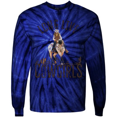 Cowgirls Long Live Wild West Cool Girls Country Girls Women Tie-Dye Long Sleeve Shirt