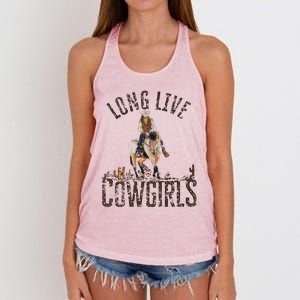 Cowgirls Long Live Wild West Cool Girls Country Girls Women Women's Knotted Racerback Tank