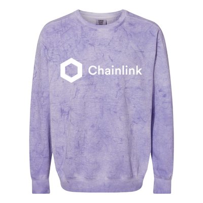 Chainlink LINK Logo, Chainlink Crypto Logo Blockchain DeFi Colorblast Crewneck Sweatshirt
