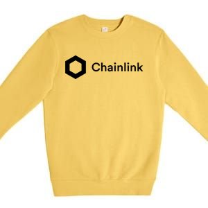 Chainlink LINK Logo, Chainlink Crypto Logo Blockchain DeFi Premium Crewneck Sweatshirt