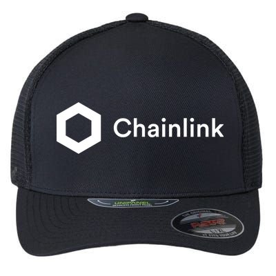 Chainlink LINK Logo, Chainlink Crypto Logo Blockchain DeFi Flexfit Unipanel Trucker Cap