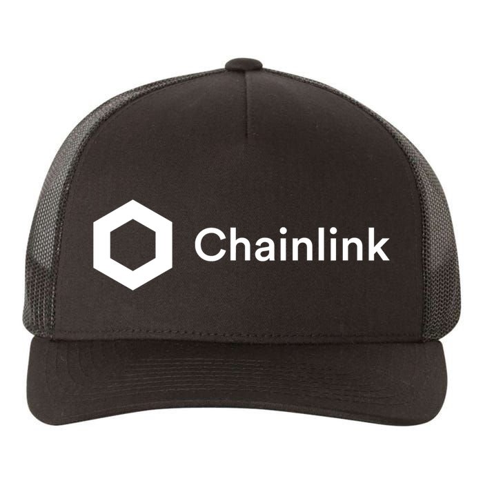 Chainlink LINK Logo, Chainlink Crypto Logo Blockchain DeFi Yupoong Adult 5-Panel Trucker Hat
